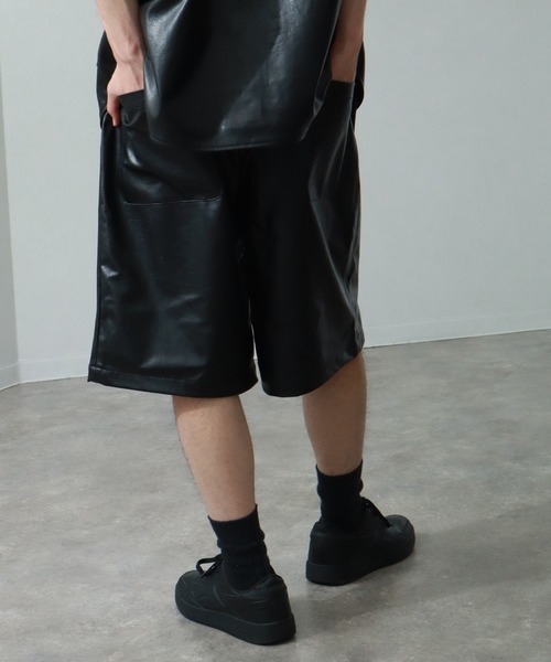 Ohotoro Leather Short Pants フェイクレザーパンツ セール】NULABEL ニューレーベル / LEATHER SHORTS フェイク