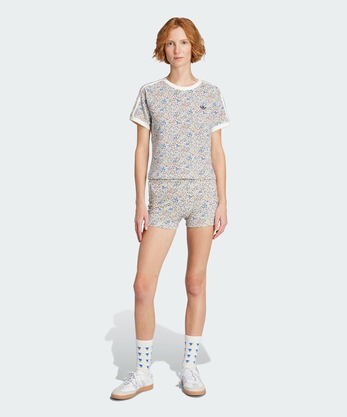 tシャツ レトロ ライオン半袖Tシャツ / アディダスオリジナルス adidas Originals レディース adidas tシャツ Originals × Liberty London AOP 半袖Tシャツ