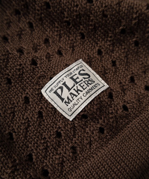 archivio ハートロゴ刺繍 長袖ポロシャツ 40サイズ ポロシャツ 「72」ハートモチーフロゴ刺繍 綿タッチ 襟ライン ニット