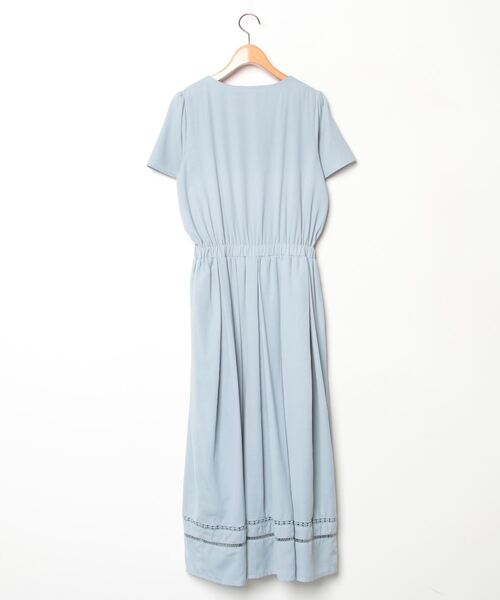 「Tiaclasse」 半袖ワンピース 7号 サックスブルー レディース_画像2