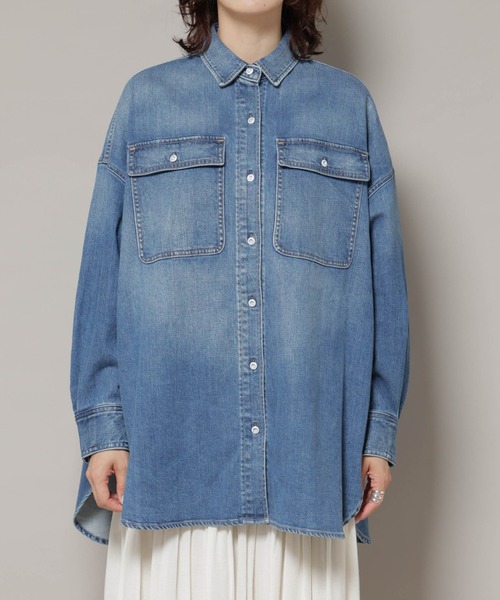 Healthy DENIM Almond ビッグシルエット デニムシャツ Healthy denim（ヘルシーデニム） ブラウス シャツ Healthy DENIM