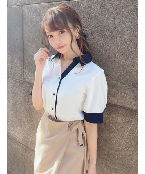 「TONAL」 半袖シャツ 38 オフホワイト レディース