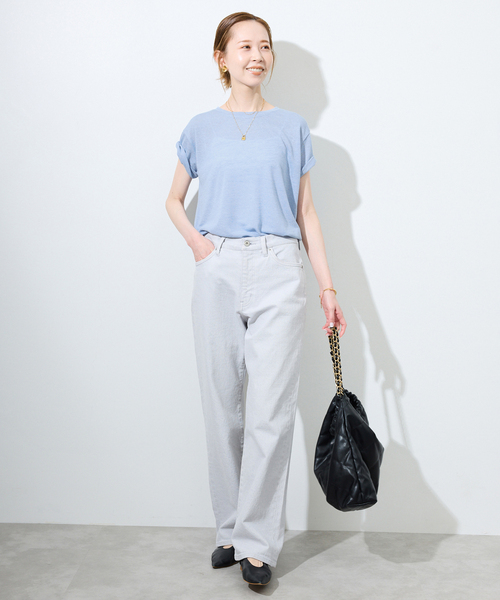 【未使用に近い】SLOBE IENA ホワイト 半袖シャツ フリーサイズ 未使用に近い】SLOBE IENA ホワイト 半袖シャツ フリーサイズ