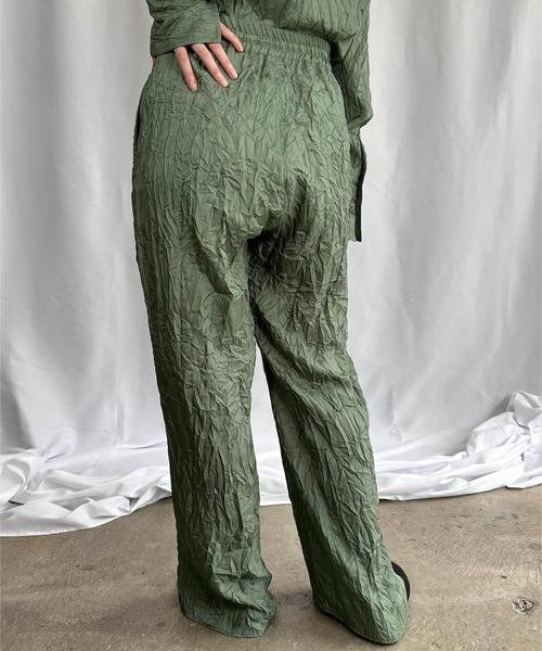 G.V.G.V.（ジーヴィージーヴィー） ワイドパンツ パンツ WRINKLE SATIN