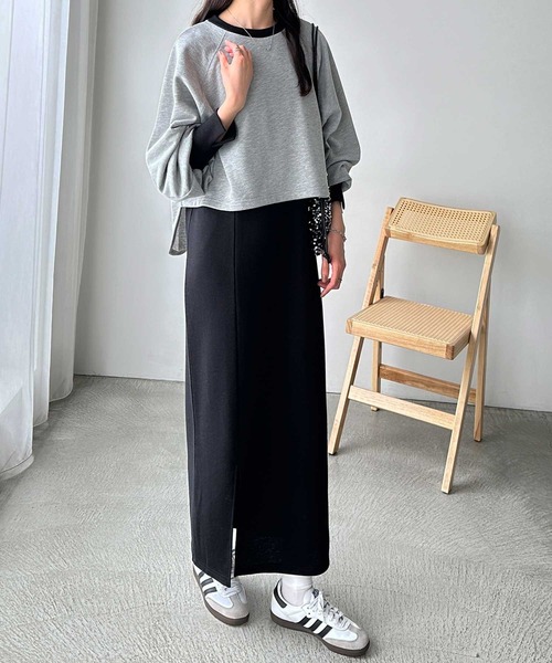 GeeRA（ジーラ） ワンピース 「2点セット」配色切り替えスウェット