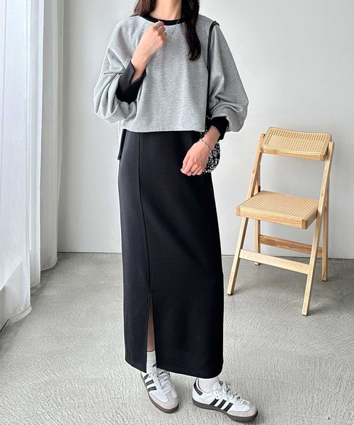 GeeRA（ジーラ） ワンピース 「2点セット」配色切り替えスウェット