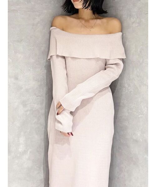 MERCURYDUO（マーキュリーデュオ） ワンピース レーストリムオフショル