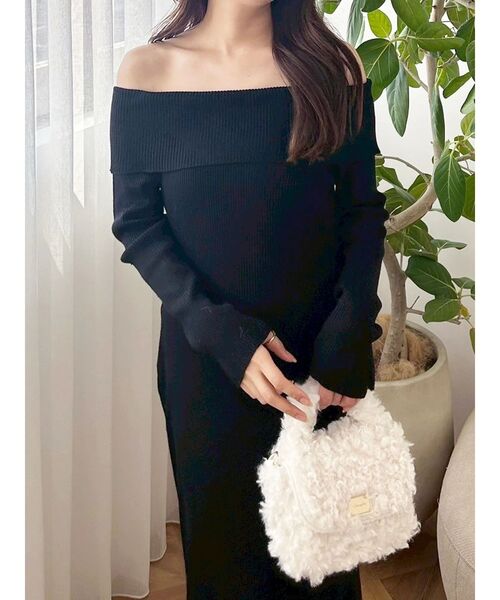 MERCURYDUO（マーキュリーデュオ） ワンピース レーストリムオフショル