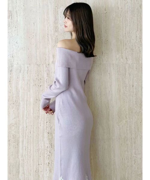 MERCURYDUO（マーキュリーデュオ） ワンピース レーストリムオフショル