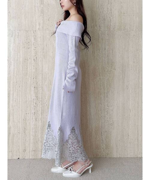 MERCURYDUO（マーキュリーデュオ） ワンピース レーストリムオフショル