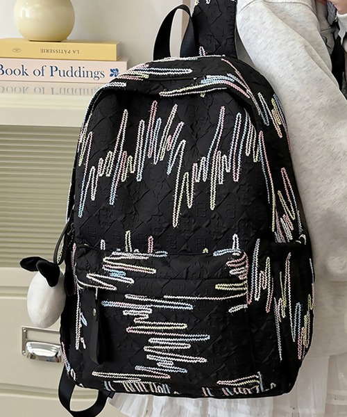 c.u.l デイバック リュック なみなみ刺繍 エンボス加工 バックパック