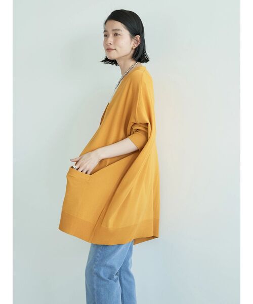 「AMERICAN HOLIC」 ニットカーディガン L イエロー レディース