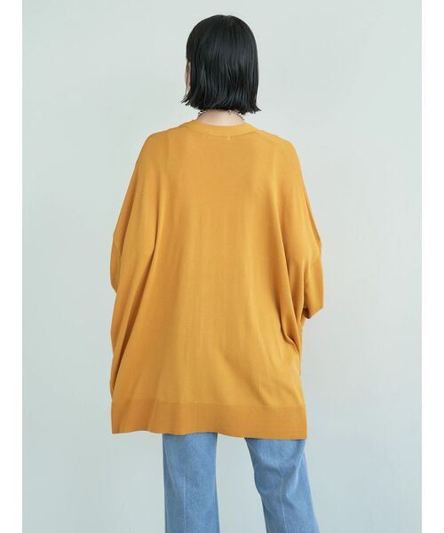 「AMERICAN HOLIC」 ニットカーディガン L イエロー レディース