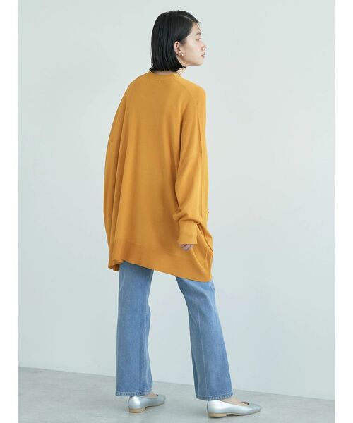 「AMERICAN HOLIC」 ニットカーディガン L イエロー レディース
