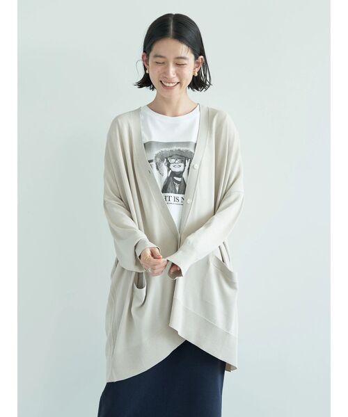 「AMERICAN HOLIC」 ニットカーディガン L イエロー レディース