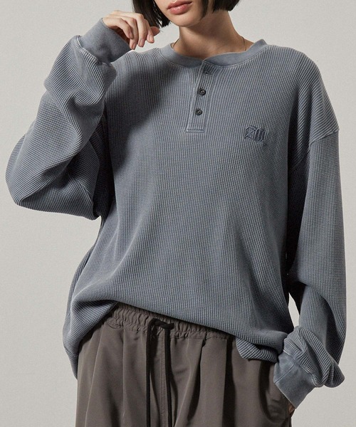 tシャツ 「Alfred Alex」ヴィンテージ加工スノーウォッシュワン