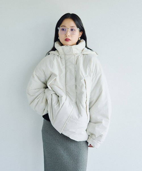 未使用■ROPE’■ショートジップライトブルゾン■ホワイト■オーバーサイズ■ ROPÉ(ロペ) / ショートジップライトブルゾン (ジャケット/アウター