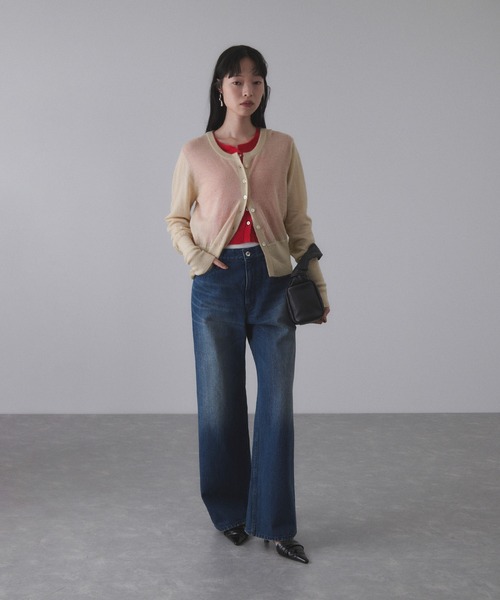 ADAM ET ROPE' カーディガン モヘアミックスセットニット