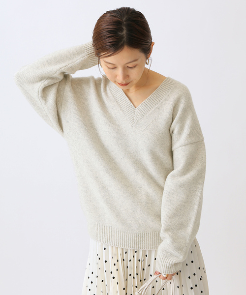 IENA（イエナ） Vネックニット - ブラウン レディース : ZOZOTOWN