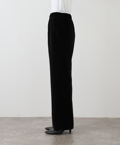 IENA（イエナ） パンツ スカラップドベルベットパンツ レディース