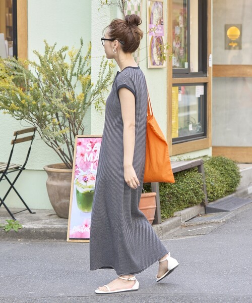 FREAK'S STORE（フリークスストア） 半袖ワンピース フリ- グレー