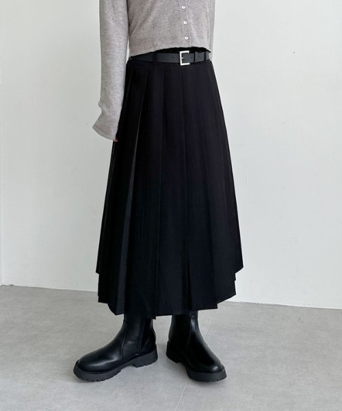 archives（アルシーヴ） スカート ベルトプリーツスカート : ZOZOTOWN