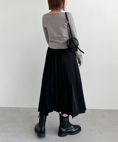 archives（アルシーヴ） スカート ベルトプリーツスカート : ZOZOTOWN