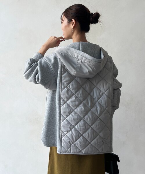 Chez toi（シェトワ） ブルゾン アウター モスダンボール中綿切替