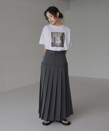 「hellam」 半袖Tシャツ FREE ホワイト×イエロー レディースの画像3