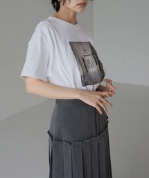 「hellam」 半袖Tシャツ FREE ホワイト×イエロー レディースの画像4