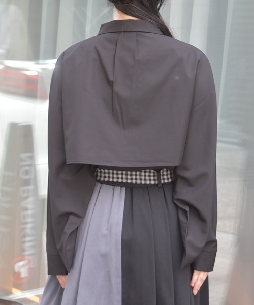 axes femme（アクシーズ ファム） ブラウス シャツ タイ付オーバー