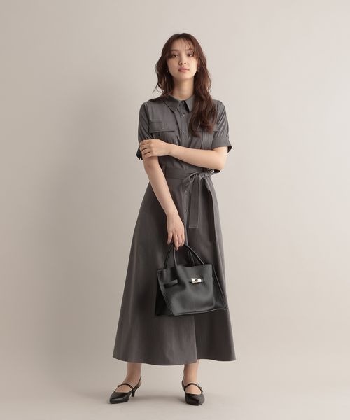 「Andemiu」 半袖ワンピース FREE グリーン レディース_画像3