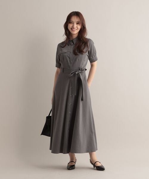 「Andemiu」 半袖ワンピース FREE グリーン レディース_画像4