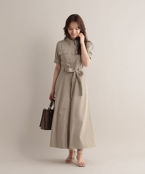 「Andemiu」 半袖ワンピース FREE グリーン レディース_画像9