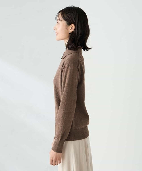 a.v.v（アー・ヴェ・ヴェ） ニット セーター 襟付きスキッパーニット