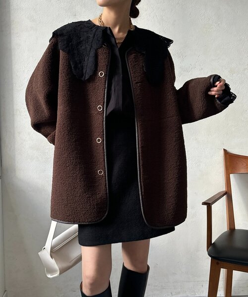 DouDou（ドゥドゥ） コート アウター リバーシブルボアコート