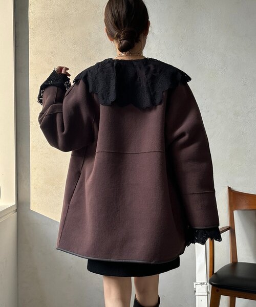 DouDou（ドゥドゥ） コート アウター リバーシブルボアコート