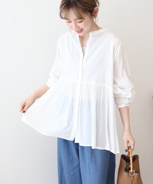 新作 完売色 新品未使用 papier Holic Blouse / White papier（パピエ）の「papier/パピエ/Holic Blouse（シャツ/ブラウス