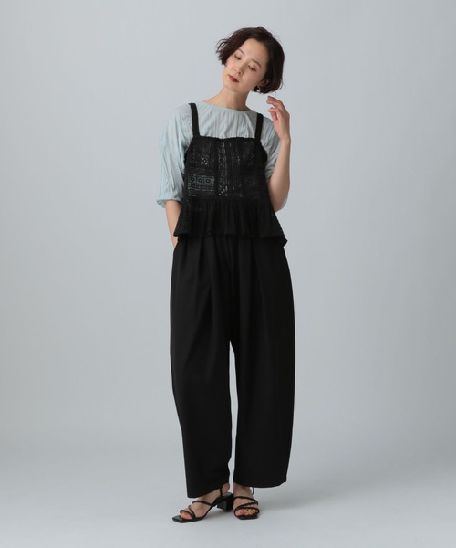 「LEPSIM」 イージーパンツ FREE ブラック レディース_画像6