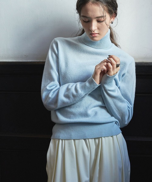 N.O.R.C ニット セーター 「CASHMERE100%」カシミヤタートルネック