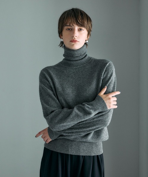 【美品✨】Deuxieme Classe カシミヤ100% タートルネックニット Deuxieme Classe】カシミヤ100% タートルネック ニット