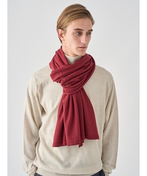 ジョンスメドレー ニット 大判 ストール 巻物 美品 カーキ ジョンスメドレー ニット 大判 ストール 巻物 美品 カーキ ジョン