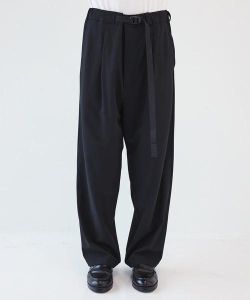 スラックス 「UJOH HOMME」Tape-Belt 1 Tuck PNT メンズ