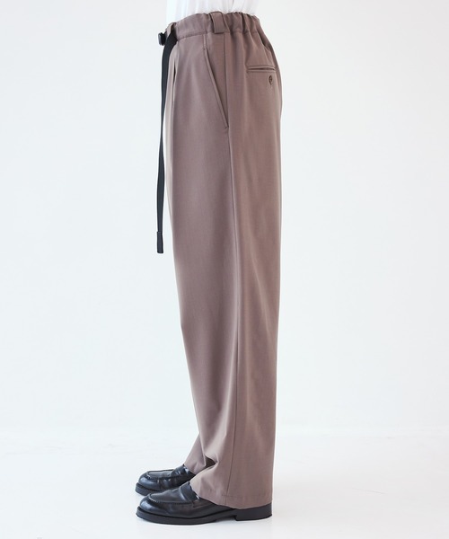 スラックス 「UJOH HOMME」Tape-Belt 1 Tuck PNT メンズ