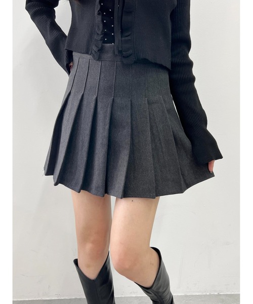 Coyseio 黒のプリーツミニスカート miniministore（ミニミニストア） ボックスプリーツスカート ミニ