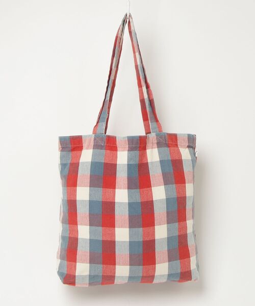 niko and…（ニコアンド） チェック柄トートバッグ - ブルー レディース