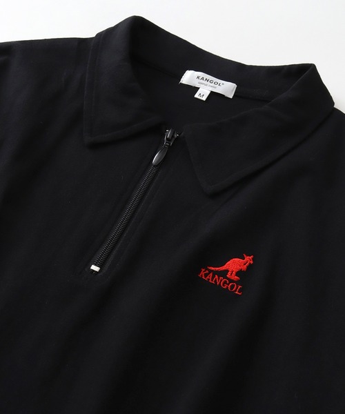 「KANGOL」 半袖ポロシャツ X-LARGE ネイビー メンズ_画像3