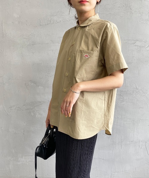 DANTON 半袖シャツ カーキ 36 最終値下げ Danton（ダントン） 半袖シャツ 36 ホワイト レディース : ZOZOTOWN