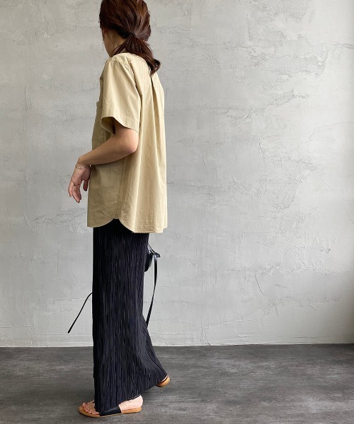 Danton（ダントン） 半袖シャツ 36 ホワイト レディース : ZOZOTOWN