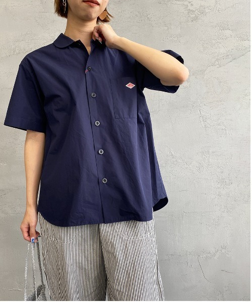 Danton（ダントン） 半袖シャツ 36 ホワイト レディース : ZOZOTOWN